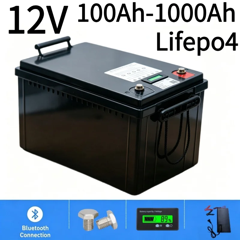 Lifepo4 12V 100Ah Bms Bluetooth - Akumulator litowo-żelazowo-fosforanowy (LiFePO4) 12V 100Ah-1000Ah, Bluetooth