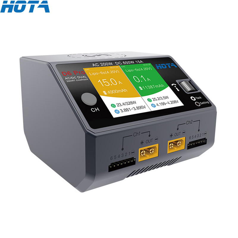 HOTA D6 Pro Black AC 200w DC 2 – Hota D6 Pro Dual Lipo Charger recenzja i cena